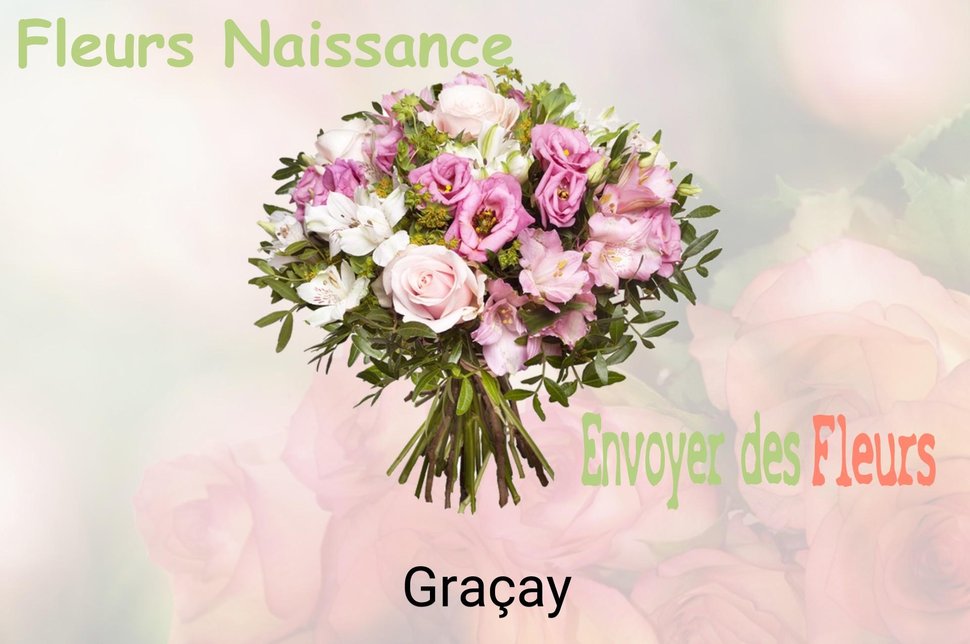 Bouquet de fleurs de naissance livré à Graçay