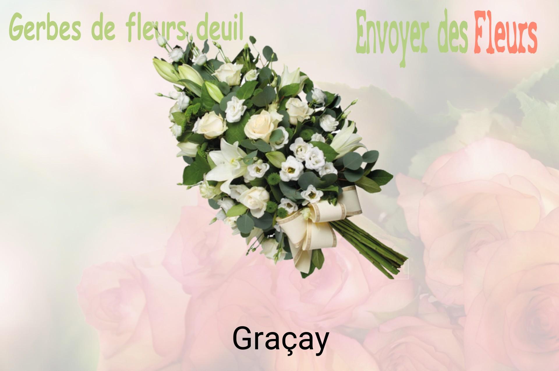 Gerbe de fleurs de deuil livrée à Graçay